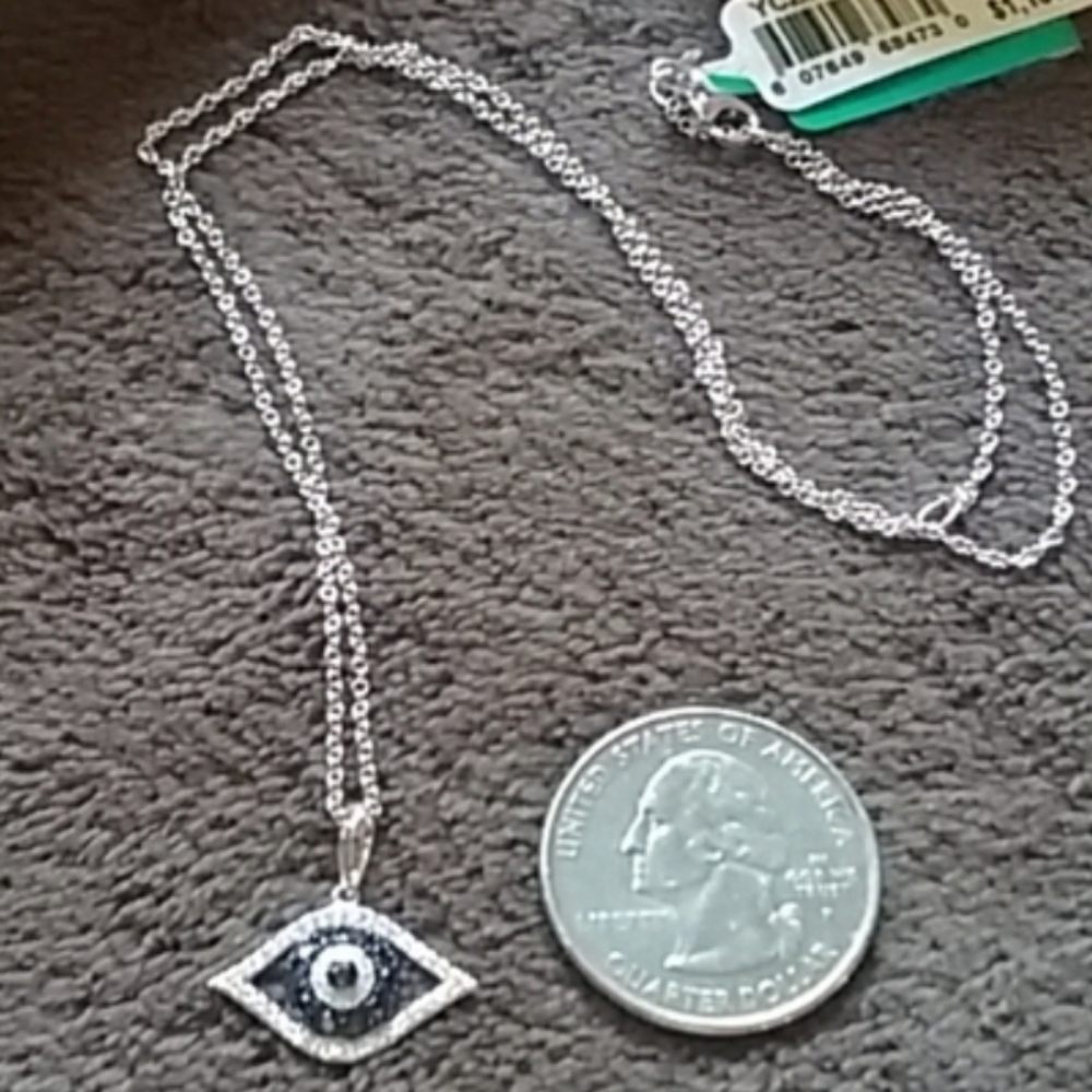 14k Diamond and Sapphire Necklace - Picture 5 of 6